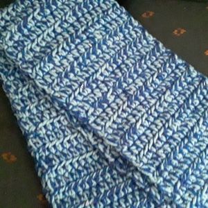 NWOT handmade blue scarf